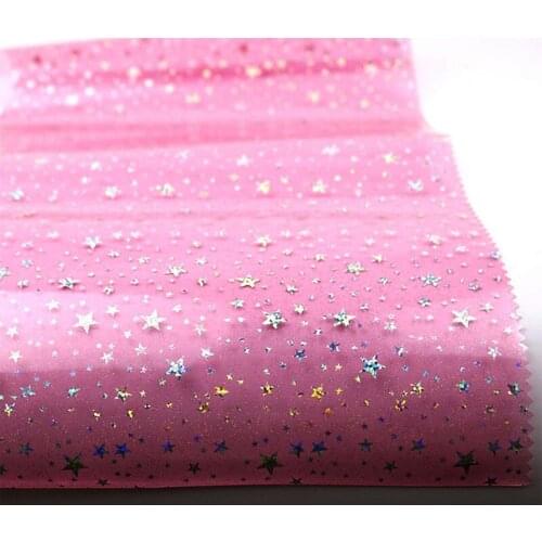 1Pcs 20*30CM Silver Star Sequins Candy Color Plastic Transparent Film Books Bags Decoration DIY Craft Accessories Supplies