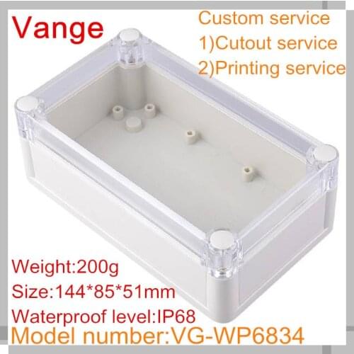 1pcs/lot electronic project boxes waterproof IP68 ABS plastic instrument housing diy 144*85*51mm transparent cover