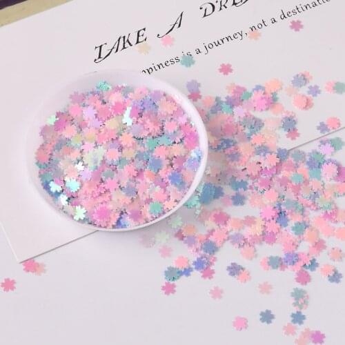 10g/pack 5mm Ultrathin Cherry Blossoms Nail Sequins PET Flakies Manicure Nail Art Wedding Gift DIY Decoration