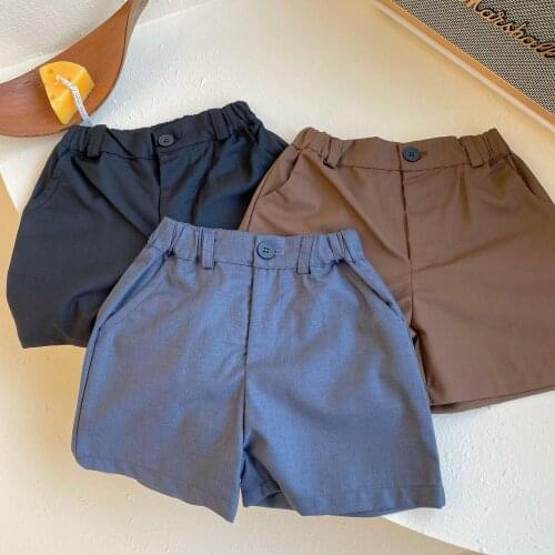 2021 Boys Shorts Summer Thin Five-point Pants Childrens Casual Blazer Short Pants Loose Korean Baby Boys Shorts 2-8 Years Old