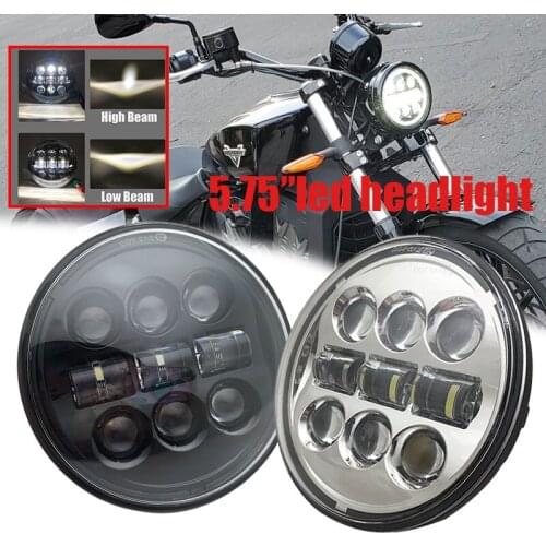 5.75 inch Led headlight halo Ring white DRL Angel eye For Dyna Sportster Softail 5 3/4"Headlamp