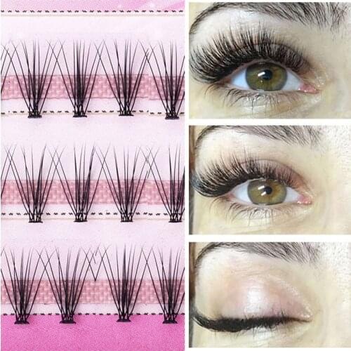 60pcs Professional Makeup Individual Cluster Eye Lashes Grafting Fake False Eyelashes Soft Eyelash Extension Makeup
