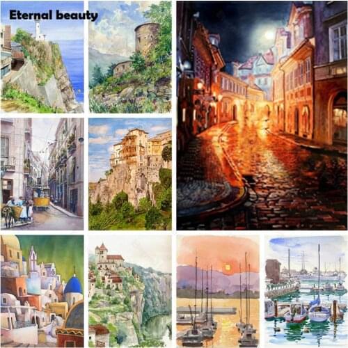 Diamond Painting Landscape Scenery Modern Diamond Embroidery Cross Stitch Kits Mosaic Art Paintings Home Decor Handmade Artwork