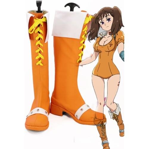 Anime Cosplay Shoes The Seven Deadly Sins Diane Boots Moive Halloween Carnival custom made European Size
