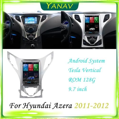 Car Radio Android 2 Din GPS navigation For Hyundai Azera 2011-2012 Auto Stereo Receiver Video Multimedia Player Vertical Screen