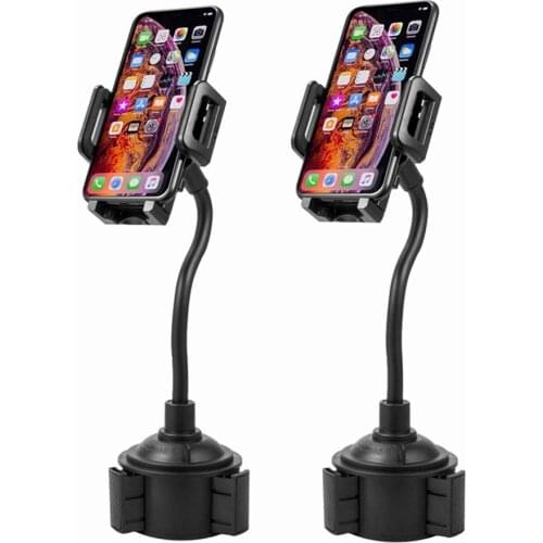 Car Cup Holder Phone Mount 360° Adjustable Gooseneck Smart Phone GPS Car Truck Cradle for Apple Samsung Huawei Redmi XIaomi LG