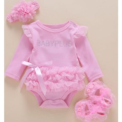 Baby Bodysuits 3PCS/ pack 0-2 Years 100% Cotton Kids Baby Girl One-pieces birthday gift Baby Bodysuit Infant Jumpsuit