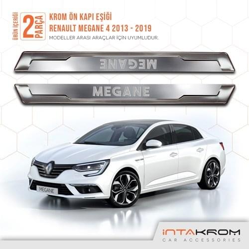 Renault Megane 4 For HB-SD Chrome Front Door Sill 1 Suit 2 Piece Full Compatible Quality Car Accessory