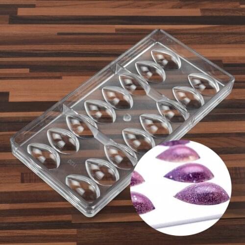 Olive Fruit Drop Water Lemon Lotus Shape PC Polycarbonate Chocolate Mold Candy Fondant Mould Ice Cube Jelly Making Mold
