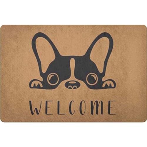 French Bulldog - Frenchie Bull Dog - Welcome Mat Door Mat - Doormat - Housewarming Gift