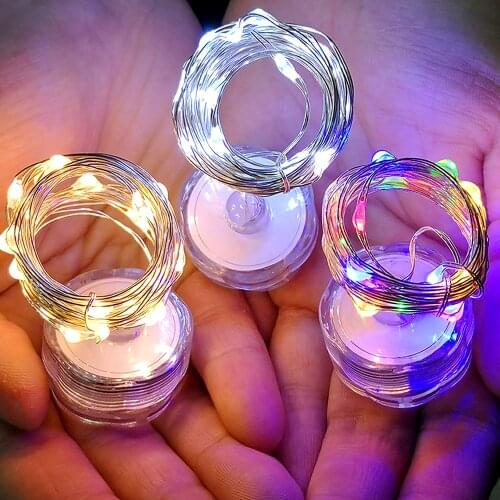 2M 5M 10M 100 Led Strings Copper Wire 3XAA Battery Operated Christmas Wedding Party Decoration LED String Fairy Lights