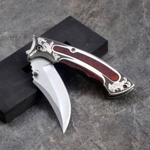 Pocket folding blade knife 440C steel 58HRC blade Steel handle outdoor camping hunting knives tactical knife survival EDC tools