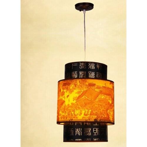 Chinese wooden 1pc chandelier single head balcony entrance hallway restaurant Chandelier m