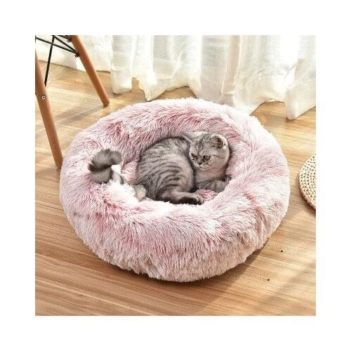 Round Cat Beds House Soft Long Plush Best Pet Dog Bed For Dogs Basket Pet Products Cushion Cat Bed Cat Mat Animals Sleeping Sofa