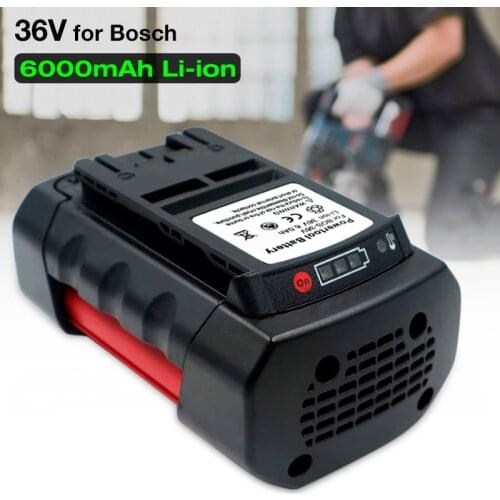 36V 6000mAh Li-ion Power Tool Rechargeable Li-ion Battery for Bosch BAT810 BAT840 BAT836 2607336173 2607336107 D-70771 GSR36V-Li