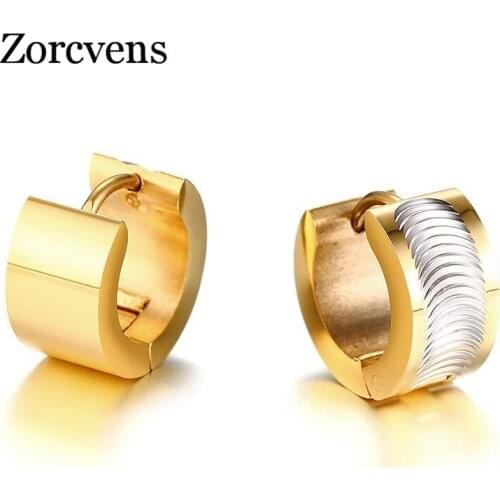 Modyle New Huggie Earrings for Men Stainless Steel Hoop Earrings brincos masculinos
