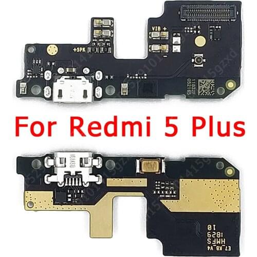 Original Charge Board for Xiaomi Redmi 5 Plus USB PCB Dock Connector Flex Cable Replacement Parts Charging Port for Redmi 5 Plus