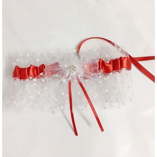 Shipping Red /Blue /Black / white Womens Sexy Lingerie Garter Net Butterfly Legs Ring Women Wedding Garters bridals Garters