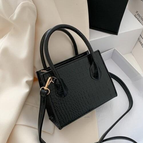 Mini Crocodile Pattern Shoulder Bag Women PU Leather Messenger Handbag Designer Handle Bags Casual Crossbody bag Shoulder Pouch