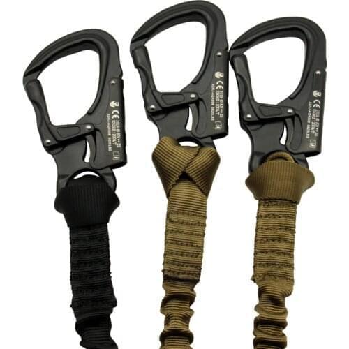 Tactical Personal Retention Lanyard d Buckle Quick Quick Release CE Certification Elastic Safety Rope BK/RG/KK/CB