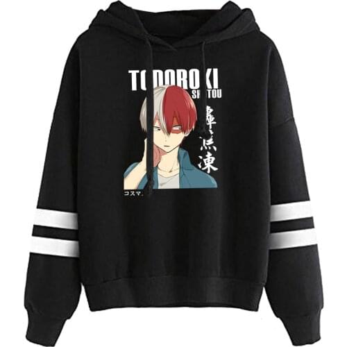 My Hero Academia Todoroki Shoto Anime Hoodies Unisex Long Sleeve Fashion Streetwear Hooded Sweatshirts