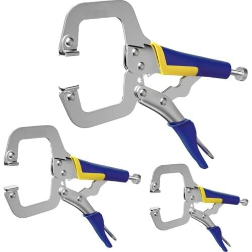 Face Clamp for Woodworking 6/9/11/-inch Table Vise Grip Tool Cabinets Locking C Clamps Heavy Duty Ergonomic Grip C-Type Clamp