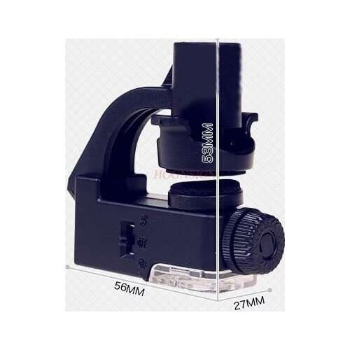 Magnifying glass led with lamp 90 times mobile phone microscope portable white light purple light identification tool