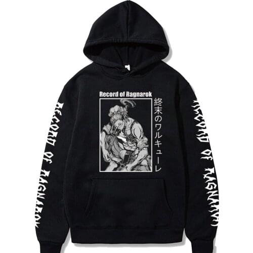 Japanese Anime Record of Ragnarok Cartoon Hoodie Unisex Manga Graphic Pullover Sweatshirts Clothes
