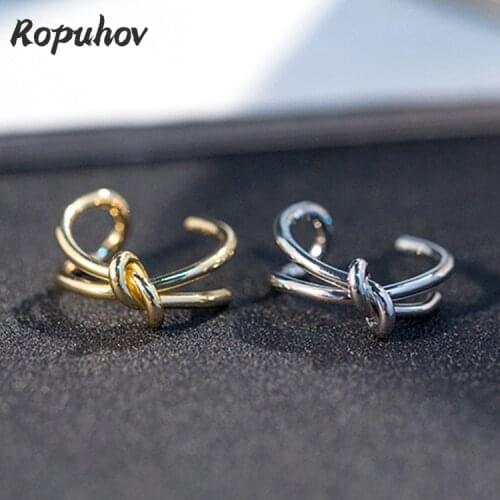 ROPUHOV 2021 Jewery Trendy Korean Japanese Minimalist Live Opening Hit Combined Gold Decorative Ring Index Finger Hand Ornament