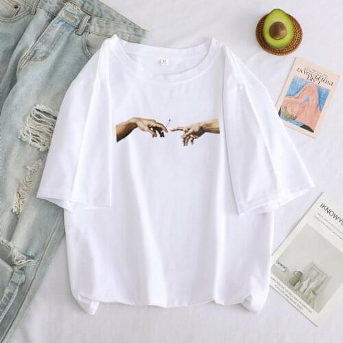 Funny Women T-Shirt Angel Protect Me From My Devil Print Short Sleeve Tshirt Female Harajuku Summer Oversized T-shirts Top Tee