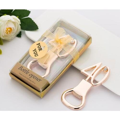 Gold Digital 40 Opener Beer Bottle Opener wedding Birthday Party Giveaway Gift For Guest 100 pieces SN2552