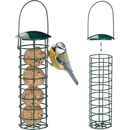1pc Iron Bird Feeder Outdoor Hanging Mesh Feeding Portable Wild Birds Grease Ball Holder Feeder Park Garden Pet Bird Supplies