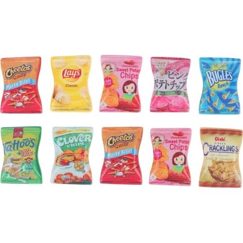 10Pcs 1:12 1:6 Dollhouse Miniature Simulation Candy Dolls Kitchen Accessories