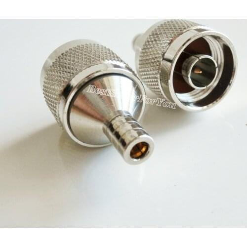 1X N-SMB Adapter N male plug to SMB female straight RF Coaxial connector