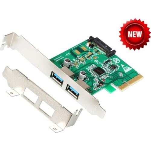 2 ports USB 3.1 PCI express Card PCIe with low profile bracket pci-e 4x to usb3.1 Type-A adapter SuperSpeed 10Gbps