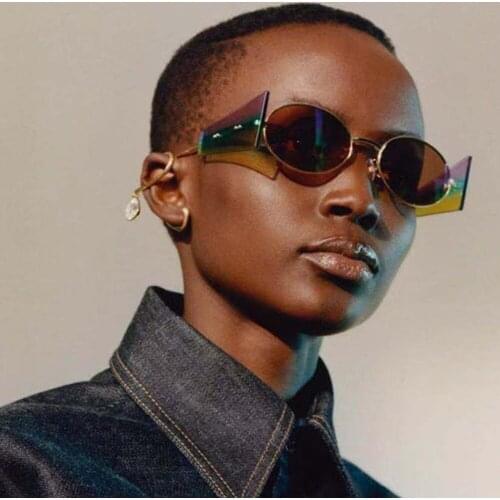 46662 Punk Steam Round Sunglasses Fashion Brand Designer Sunshade Uv400 Retro Glasses