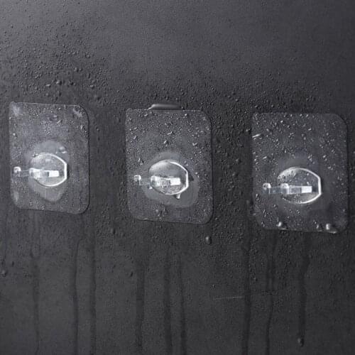 5x Toothbrush Holder Transparent Hook Plug Hygienic Stand Shaving Rack Razor Sticky Adhesive Storage Bathroom P15D