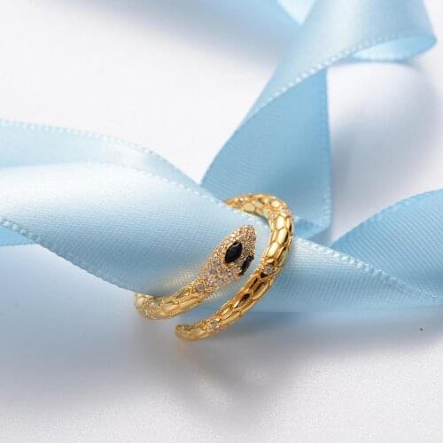 925 Sterling Silver Jewel Female 3A CZ Cubic Zirconia Sexy Snake Punk Ring for Women Accessories Brithday Party Gifts