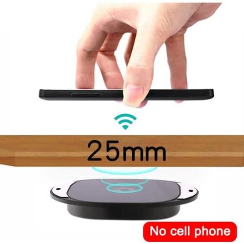 1Pcs Wireless Charger Support QI Phone Invisible Desktop Table Hidden Adsorption For IPhone Samsung Huawei Charger Accessories