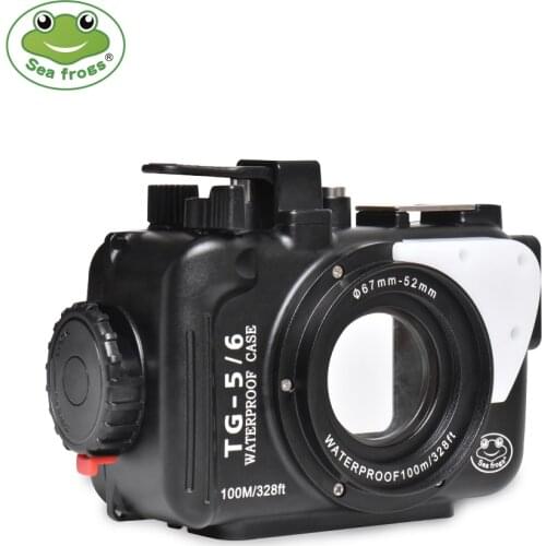 Seafrogs Activity products 100m/325ft TG6/TG5 Underwater Case aluminum alloy Diving Waterproof Housing for Olympus TG6/TG5Camera