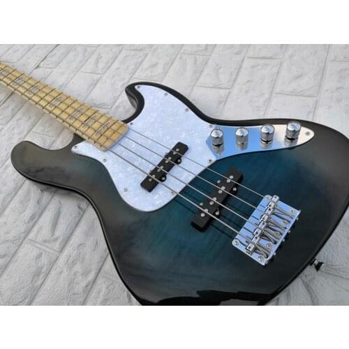 Electric bass guitar Jazz Bass Dark green color 4strings ACTIVE pickups fingerboard Inlays Pearloid Blocks.Paypal available!Bs-2