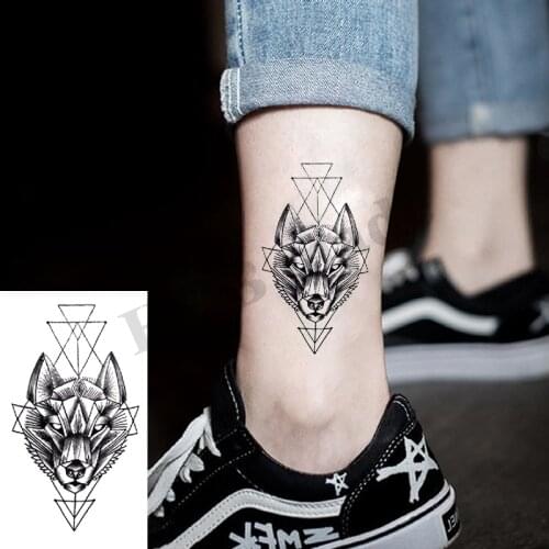 Geometry cool Temporary Tattoo Sticker Women Minimalist lines pattern Body Art New Design Fake Men Tattoos