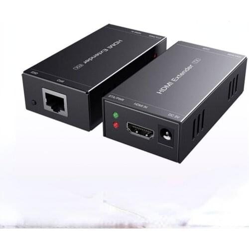 HDMI-compatible Extender Cat5e Cat 6 Ethernet IP TCP Signal HDMI To Lan Converter 1080p 3D HDMI Transmitter Receiver TX RX 60M