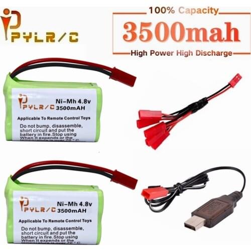 JST)4.8v 3500mah NiMH Battery And Charger For Rc toys Cars Tanks Robots Guns Boats 3500mah AA 4.8v Rechargeable Battery Pack