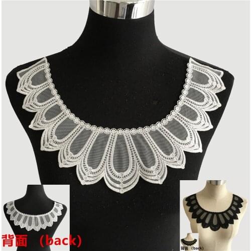 Lace and ornaments Front and rear Laces collar Embroidery for Sewing Organza DIY Lace fabric needlework lace underwear Accessory