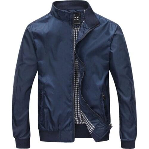 Big Size 4XL 5XL Mens Spring Summer Jackets Casual Thin Male Windbreakers College Bomber Black Windcheater Hommes Varsity Jacket