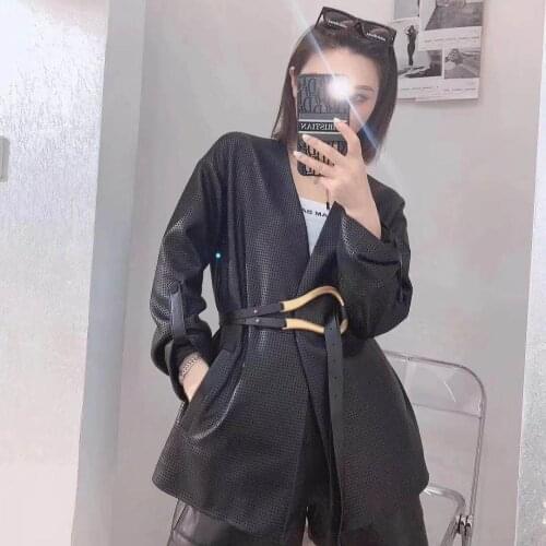 Real Leather Jackets Women 100% Shepeskin Leather Coat Female Elegant Slim Womens Coats Female Tops Cuero Genuino Zjt2664