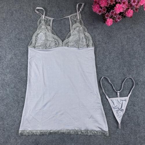 Summer Nightwear Women Sexy Sleepwear V-neck Lingerie Nightgown Babydoll Sexy Underwear Nightdress Sleep Tops Sleep Wear