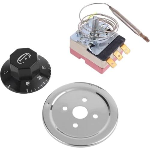 Micro Thermostat AC 250V 16A 50 to 300 Degrees Celsius Temperature Controller NO NC for Electric Oven