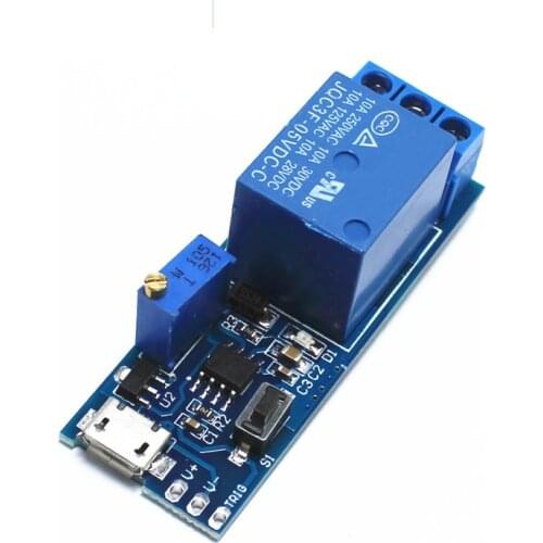 DC 5V-30V Micro USB Power Adjustable Delay Relay Timer Control Trigger Delay Conduction Relay Switch Module 12V 24V